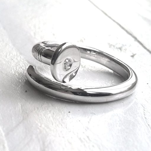 Anello chiodo con diamante - immagine 3