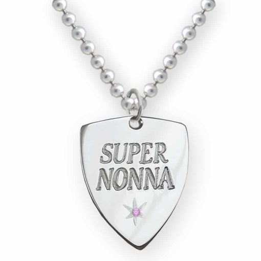 Collana SUPER NONNA con zircone rosa