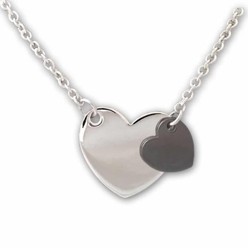 Collana con cuore bicolore