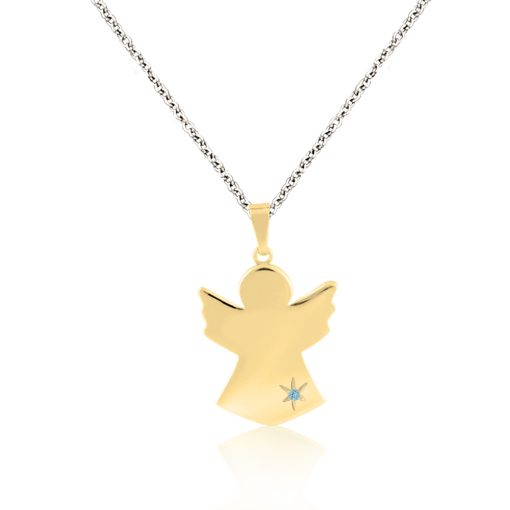 Collana Angelo Custode con topazio azzurro - immagine 3