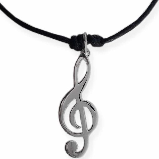 Ciondolo chiave di violino in argento 925 - immagine 3