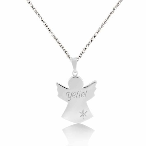 Collana Angelo Custode con diamante