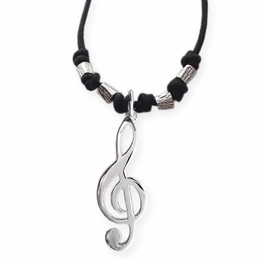 Collana chiave di violino con pepite