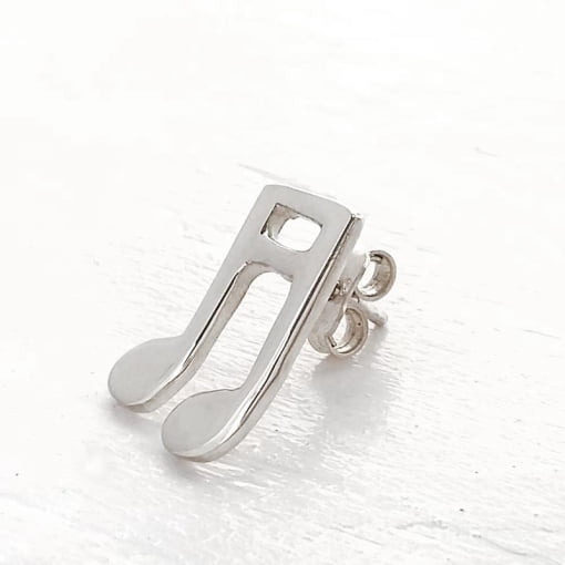 Orecchini nota musicale in argento 925