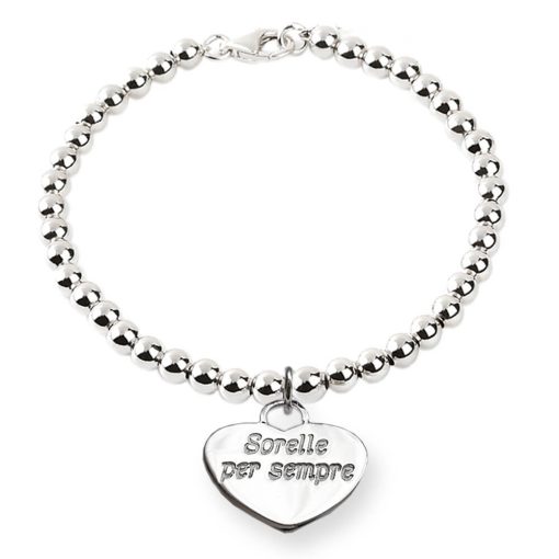 Bracciale boule con cuore personalizzabile - immagine 3