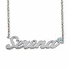 Collana con nome con topazio azzurro