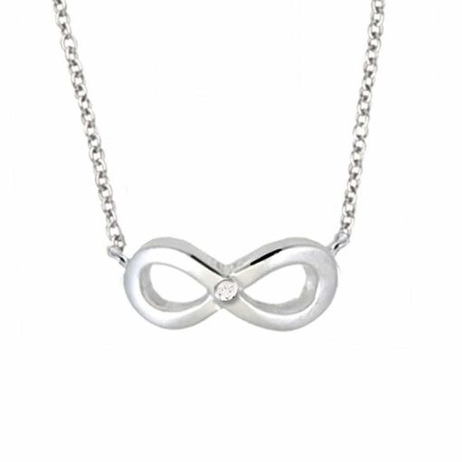 Collana infinito con zircone