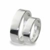 Coppia di fedine piatte in argento 925