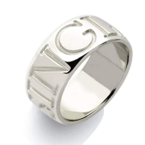 Anello bombato in argento 925 con la tua frase incisa - immagine 4