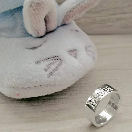 Anello con incisione esterna in argento 925 - immagine 4