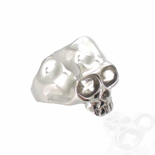 Anello teschio in argento