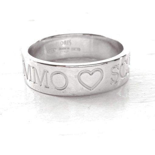 Anello con incisione esterna in argento 925 - immagine 3