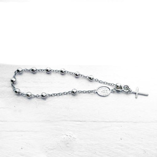 Braccialetto rosario in argento 925 - immagine 2