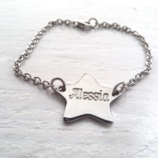 Braccialetto stella con incisione nome - immagine 4