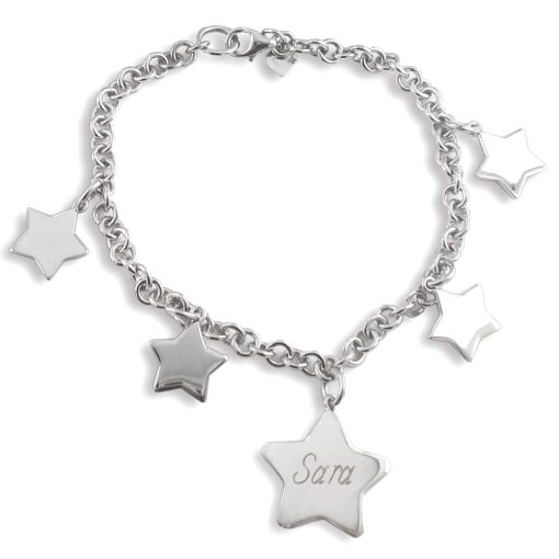 Braccialetto con stelle pendenti