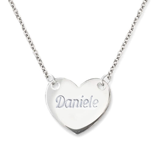 Collana con cuore inciso