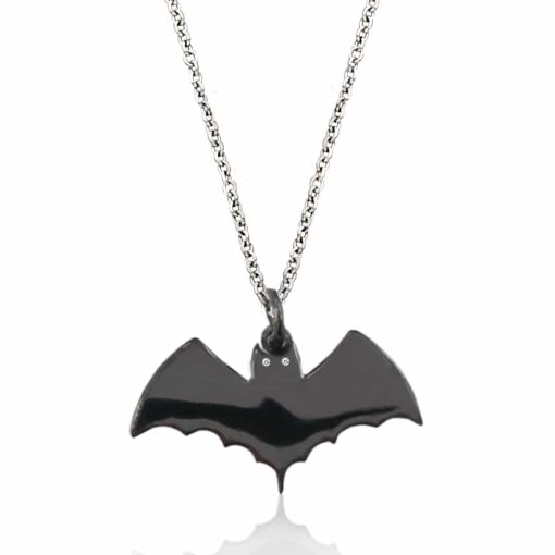 Collana in argento 925 con pipistrello