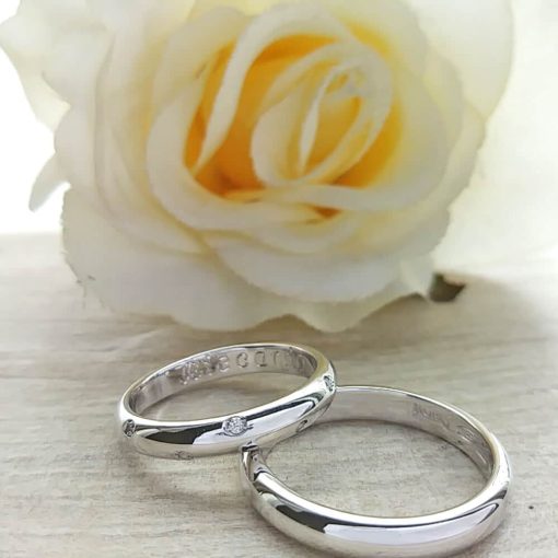 Coppia fedine in argento 925 con 12 zirconi - immagine 3