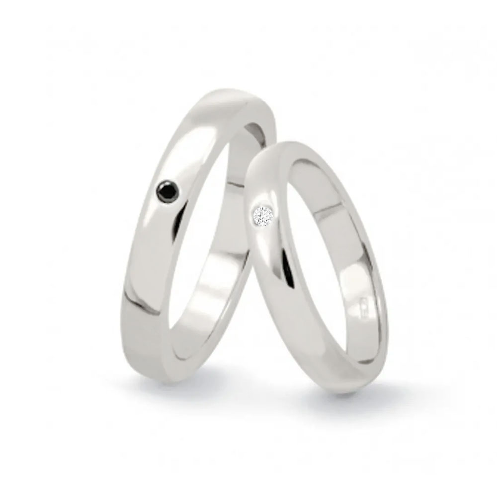 Fedine oro bianco coppia clearance