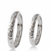 Coppia di fedine in argento 925 finitura martellata