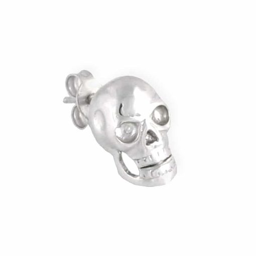 Monorecchino in argento 925 con teschio