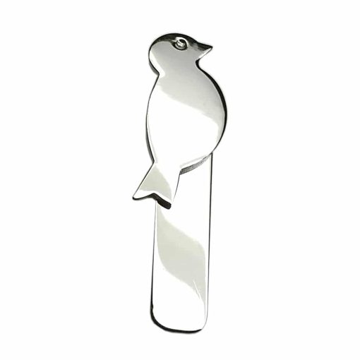 Segnalibro in argento con uccellino