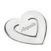 Segnalibro cuore in argento con incisione