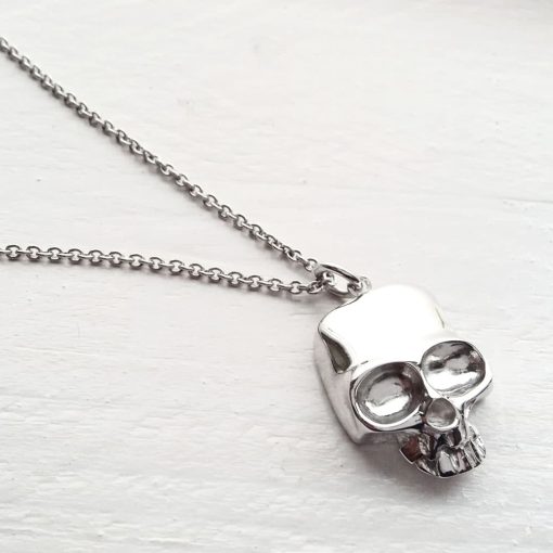 Collana in argento con ciondolo teschio - immagine 4