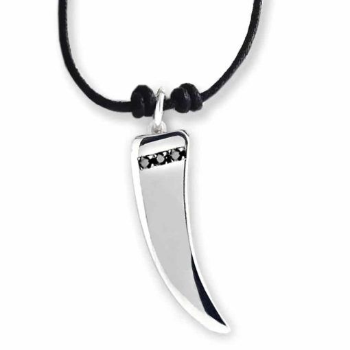 Ciondolo dente di tigre in argento 925
