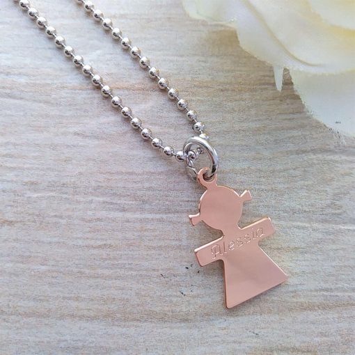 Collana con ciondolo a forma di bimba - immagine 4