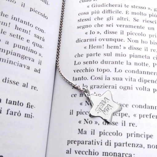 Segnalibro con catena in argento e stella personalizzata - immagine 3