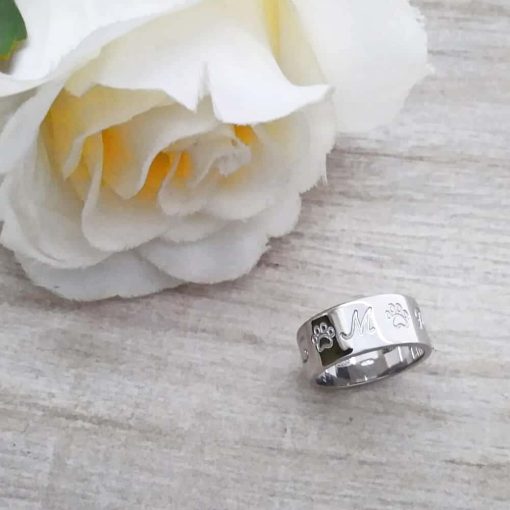 Anello con zampetta personalizzabile con i nomi dei tuoi cuccioli - immagine 3