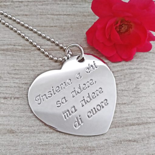 Collana con cuore xl personalizzabile - immagine 3