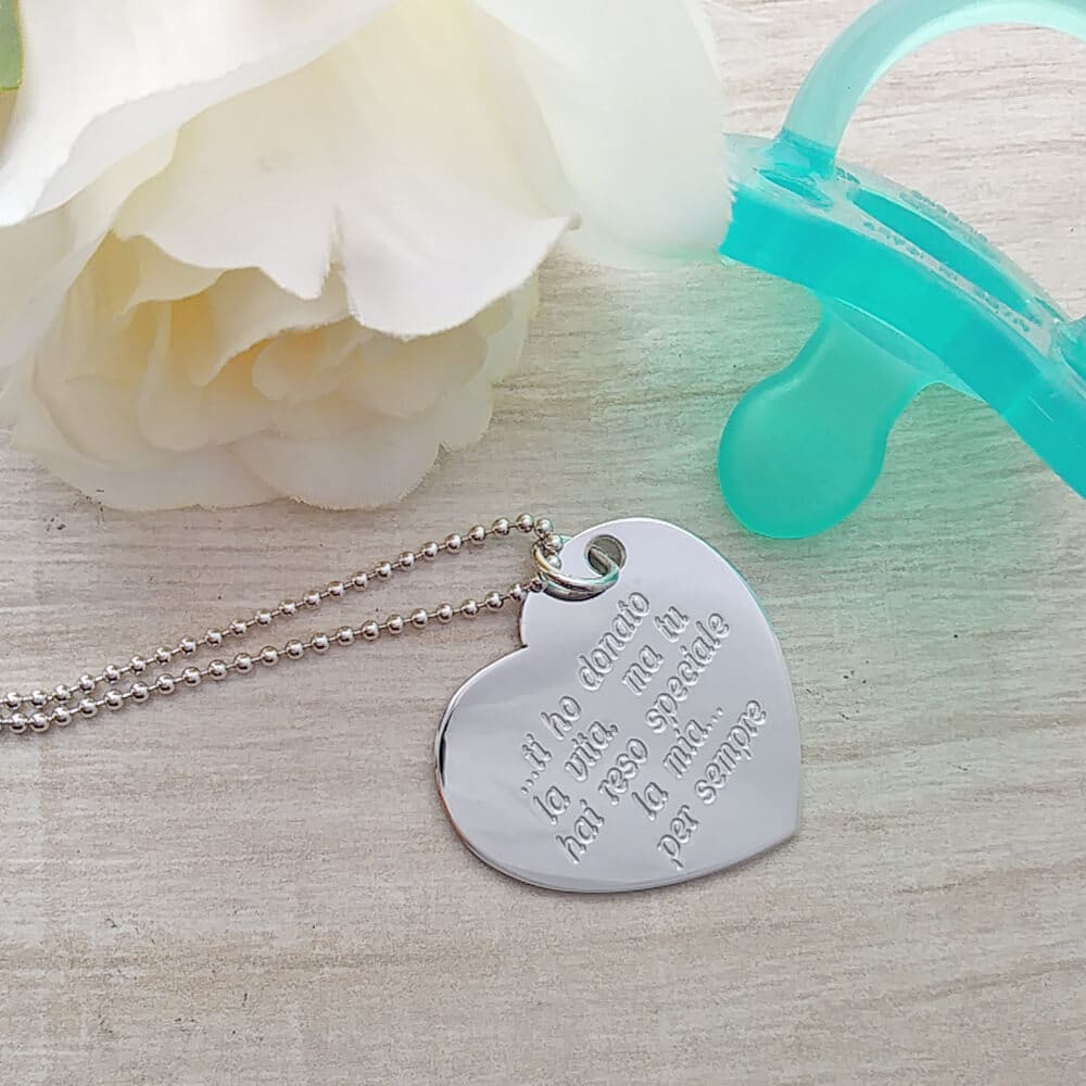 Collana Collana Personalizzata Cuore Foto Gatto con Incisione Nome