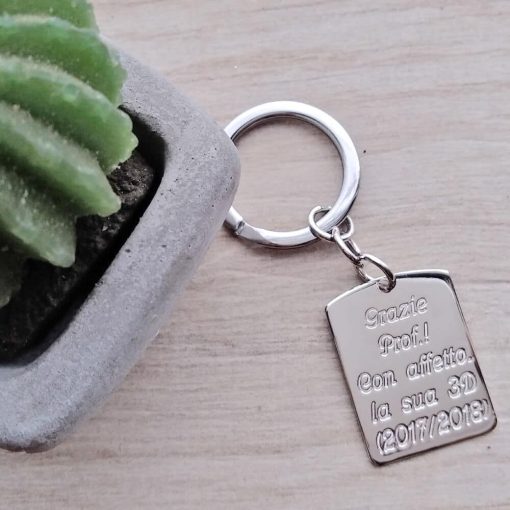 Portachiavi con frase personalizzata - idea regalo per insegnanti - immagine 3