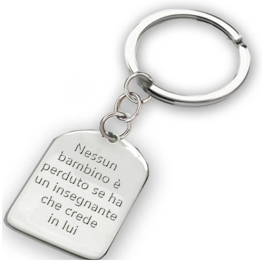 Portachiavi con frase personalizzata - idea regalo per insegnanti