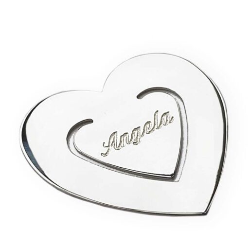 Segnalibro cuore in argento Grazie Maestra - immagine 5