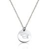 Collana in argento con cappello di laurea e incisione personalizzata