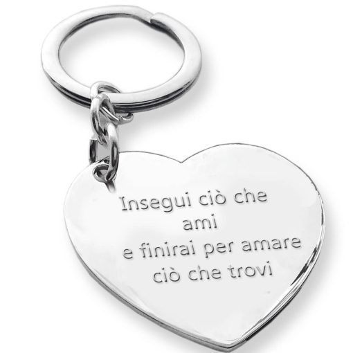 Portachiavi cuore personalizzabile, idea regalo maturità e laurea