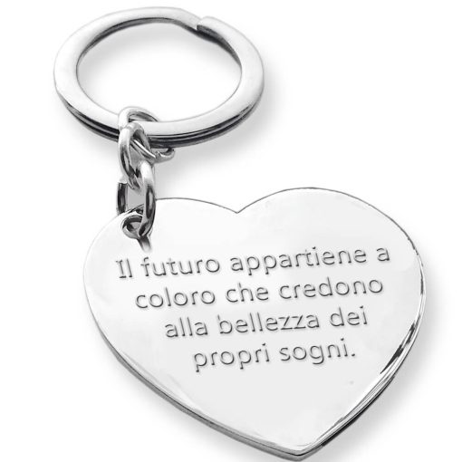 Portachiavi cuore personalizzabile, idea regalo maturità e laurea - immagine 4