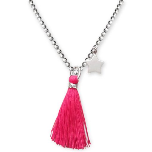 collana nappina stella fucsia