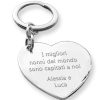 Portachiavi cuore personalizzabile in argento 925