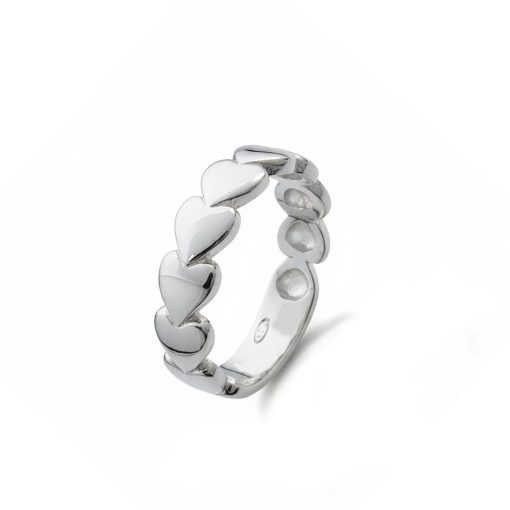Anello in argento 925 con cuori