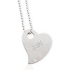Collana con cuore e cubic zirconia, incisione personalizzata