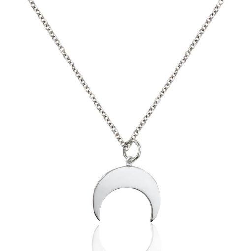 Collana in argento 925 con ciondolo mezzaluna