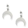 Orecchini in argento 925 con mezzaluna rovesciata