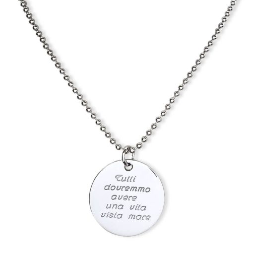 Collana in argento 925 con incisione personalizzata