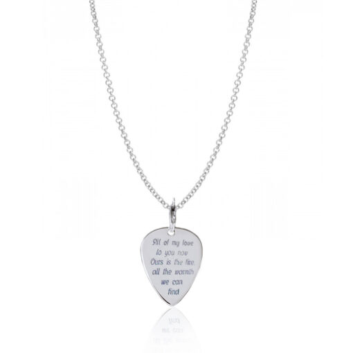 Collana con ciondolo plettro personalizzato