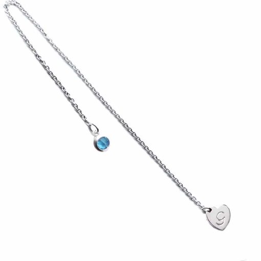 Segnalibro con catena in argento e cuoricino personalizzato - immagine 3