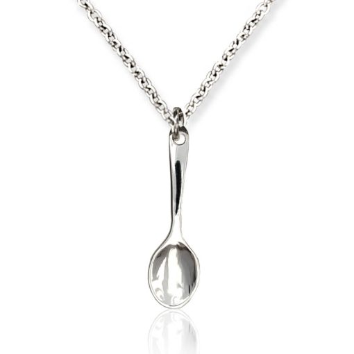 Collana in argento con ciondolo cucchiaio